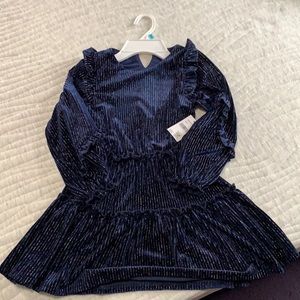 Girls BCBG Girls Metallic Velvet Corduroy Dress